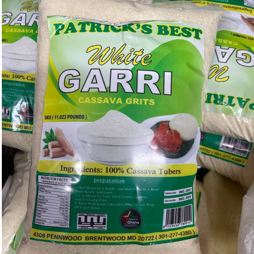 WHITE GARRI - CASSAVA GRITS (11.0LBS) image 0
